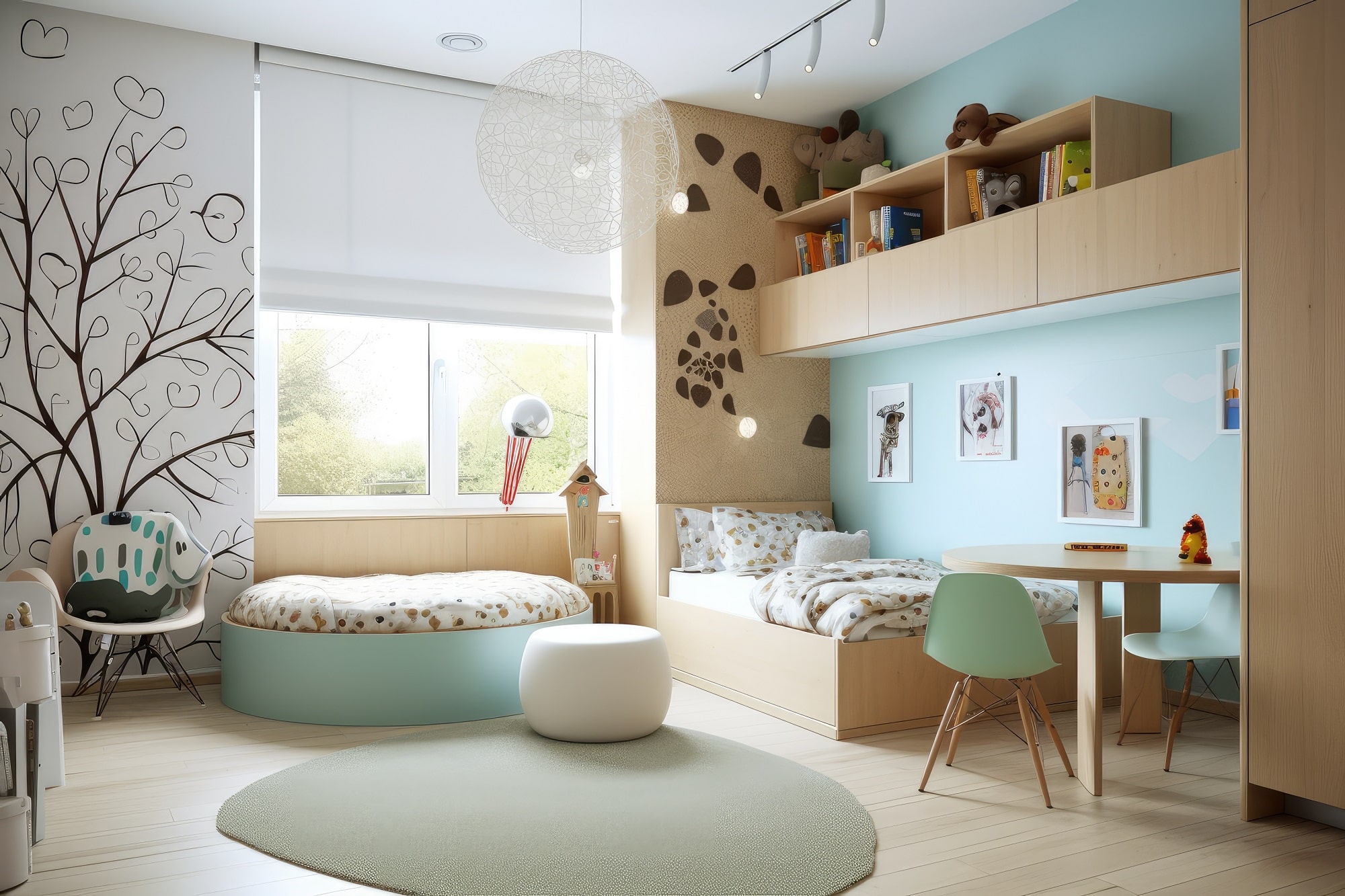 צביעת חדרי ילדים דוגמאות